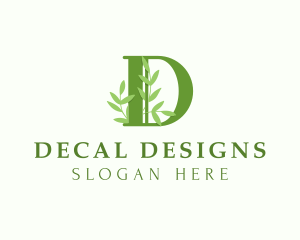 Plant Leaves Letter D logo design