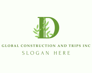 Green - Plant Leaves Letter D logo design