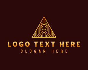 Firm - Triangle Tech Pyramid logo design