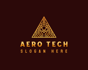 Triangle Tech Pyramid logo design