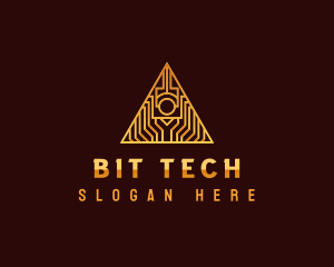 Triangle Tech Pyramid logo design