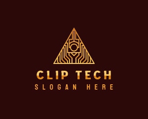 Triangle Tech Pyramid logo design