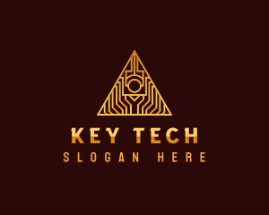 Triangle Tech Pyramid logo design