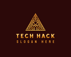 Triangle Tech Pyramid logo design