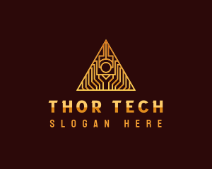 Triangle Tech Pyramid logo design