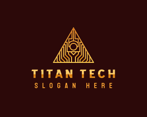 Triangle Tech Pyramid logo design