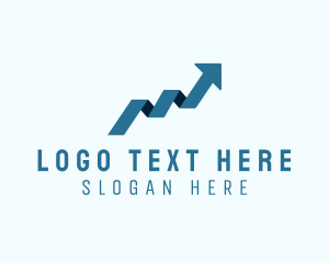 Statistic - Ribbon Sales Arrow logo design