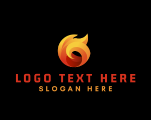 Gradient - Fire Heating Energy logo design