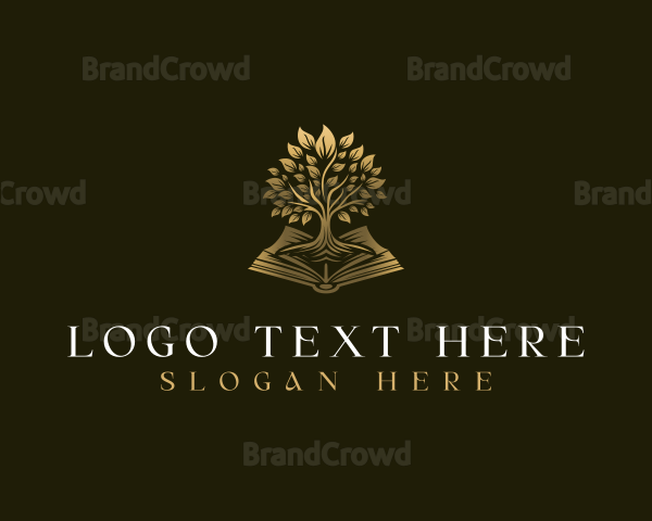 Elegant Book Tree Logo