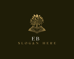 Paper Sheet - Elegant Book Tree logo design