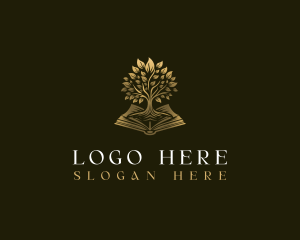 Writer - Elegant Book Tree logo design