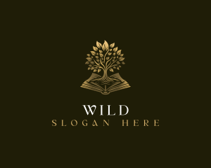 Book - Elegant Book Tree logo design