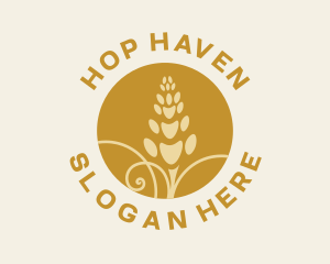 Hops - Golden Wheat Harvest logo design