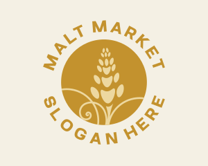 Malt - Golden Wheat Harvest logo design