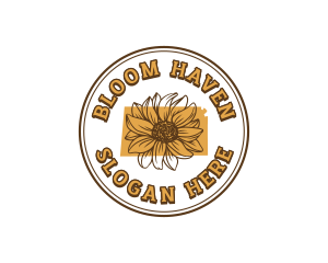 Sunflower Floral Kansas logo design