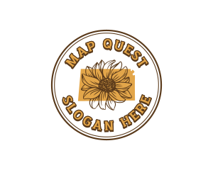 Sunflower Floral Kansas logo design