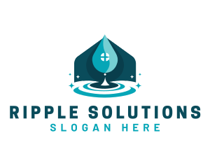 Ripple - House Water Ripple logo design