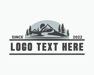 Hike - Mountain Trek Landscape logo design