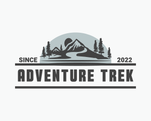 Trek - Mountain Trek Landscape logo design