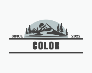 Campground - Mountain Trek Landscape logo design