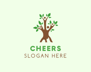 Cheerleading Team Tree logo design