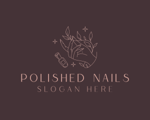 Hand Nail Polish logo design