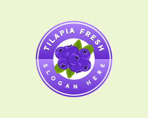 Fresh Blueberry Fruit logo design