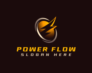 Lightning Bolt Power logo design