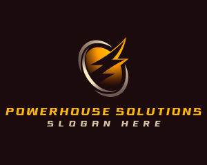 Strength - Lightning Bolt Power logo design