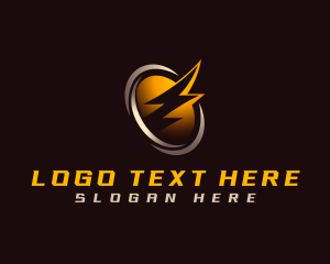 Fast - Lightning Bolt Power logo design