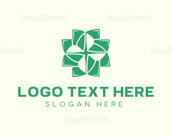 Organic Cross Leaves Logo