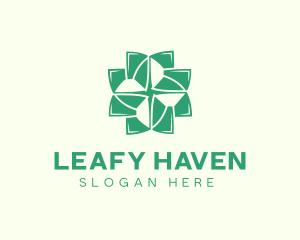 Leaves - Organic Cross Leaves logo design