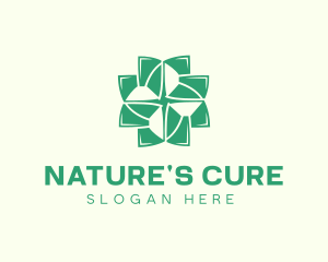 Naturopath - Organic Cross Leaves logo design