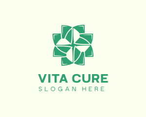 Pharmaceutical - Organic Cross Leaves logo design