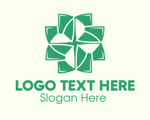 Healing - Organic Cross Leaves logo design