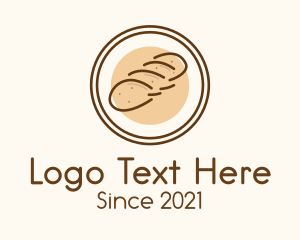 Sliced Bread - Bread Loaf Badge logo design