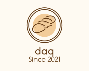 Carb - Bread Loaf Badge logo design