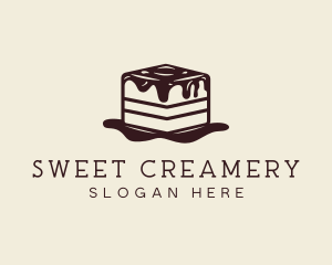 Tiramisu Cake Dessert logo design