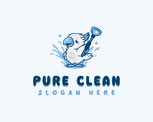 Bird Plunger Cleaning logo design