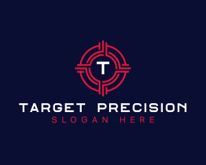 Shooting - Crosshair Target Shooting logo design