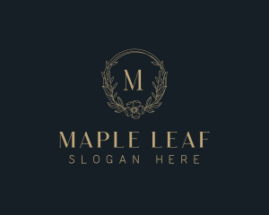 Floral Wreath Events Place logo design