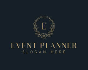 Floral Wreath Events Place logo design