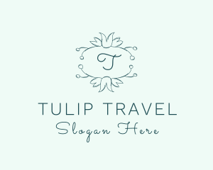 Natural Floral Tulip  logo design