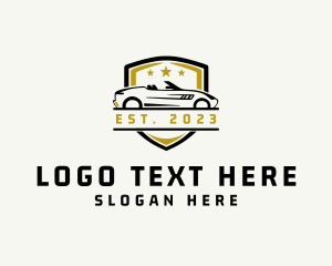 Supercar - Convertible Car Badge logo design