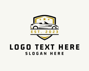 Luxury Car - Convertible Car Badge logo design