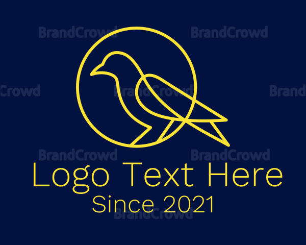 Minimalist Yellow Canary Logo