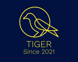 Aviary - Minimalist Yellow Canary logo design