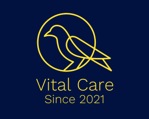 Birdwatcher - Minimalist Yellow Canary logo design