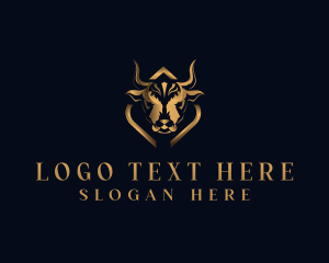 High End - Luxury Bull Ranch logo design