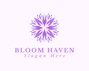 Purple Flower Spa logo design